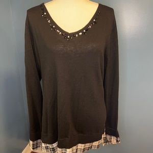 Black sweater with embellishment